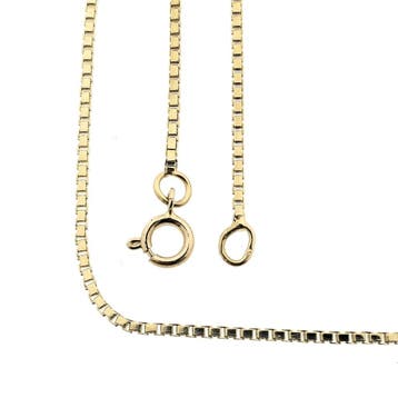 Gouden Venetiaanse schakelketting., Sieraden, Tassen en Uiterlijk, Kettingen, Ophalen of Verzenden, Gebruikt, Goud, Goud