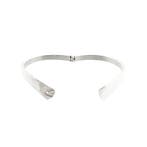 Zilveren slavenarmband met patroon; Maat M, Sieraden, Tassen en Uiterlijk, Armbanden, Ophalen of Verzenden, Gebruikt, Overige kleuren
