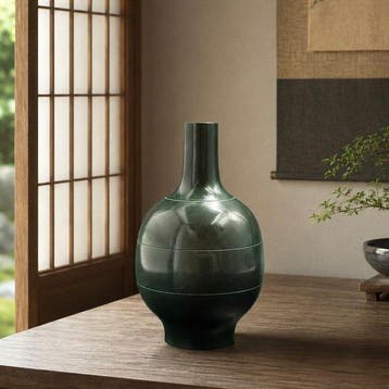 Vaas - Brons (Takaoka Doki), diepgroene patina - Japan -