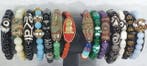 12 Boeddhistische armbanden met amethist, zoetwaterparels,