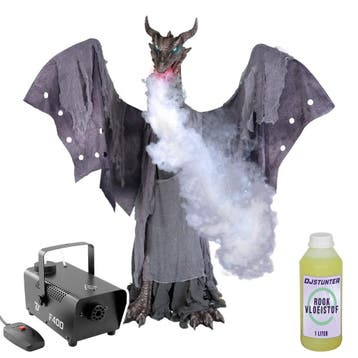 Halloween Decoratie Draak 187 Cm Met Licht, Geluid En, Verzenden, Nieuw, Rookmachine