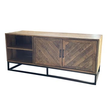 Tv-meubel Mangohout Sabia 140 cm, Verzenden, Nieuw, Overige houtsoorten, Industriële meubels