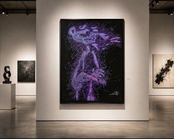 Le jeune R. - La rose sauvage 100x70, Antiek en Kunst