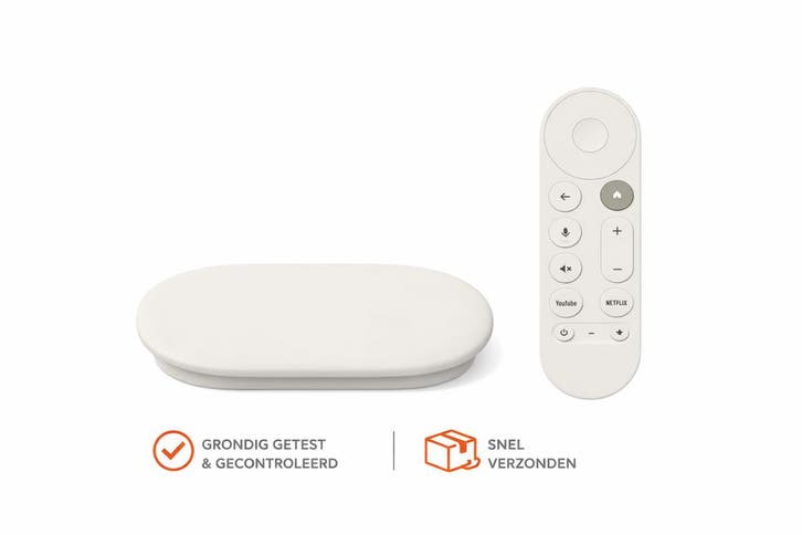 Google streamer 4K met Google TV (in doos), Audio, Tv en Foto, Mediaspelers, Zo goed als nieuw, Verzenden