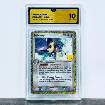 Pokémon Graded card - Delcatty Holo 5 - 30th Anniversary –, Nieuw