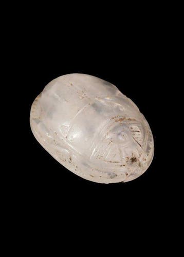 Oude Egypte, Nieuwe rijk Bergkristal Scarab, Antiek en Kunst
