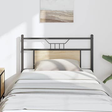 vidaXL Vervangend hoofdbord 90 cm spaanplaat sonoma, Verzenden, Nieuw, Bruin, Hout