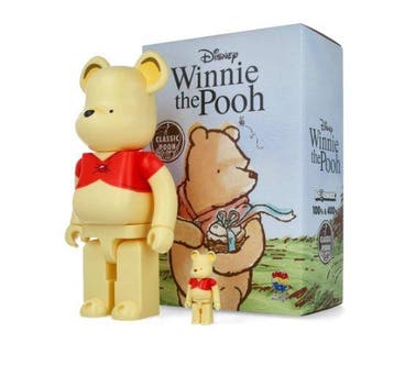 sculptuur, Bearbrick Winnie the Pooh 100% & 400% Set –
