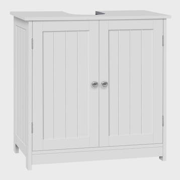 Witte Houten Onderbouw Wastafelkast - Vrijstaand Badkamerkas, Verzenden, Nieuw