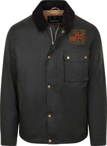 Barbour International Workers Waxjas Sage Groen maat M Heren, Kleding | Heren, Verzenden, Nieuw, Maat 48/50 (M), Barbour