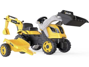 Smoby Builder Max - Traptractor - Aanhanger - Geel, Verzenden, Nieuw