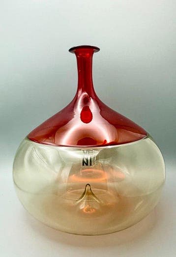 Venini - Tapio Wirkkala - Vaas - Bolle - Geblazen glas -