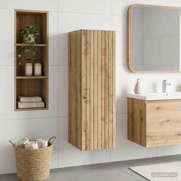 vidaXL Wand Gemonteerde Badkamerkast Artisanaal eiken, Verzenden, Nieuw