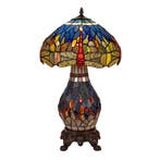 Tiffany tafellamp met verlichte voet – libelle in, Verzenden, Nieuw