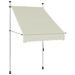 vidaXL Luifel handmatig uittrekbaar 100 cm crème, Verzenden, Nieuw
