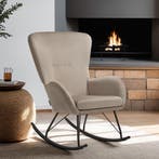 Schommelstoel Swing met stalen glijders en dikke bekleding -, Huis en Inrichting, Stoelen, Verzenden, Nieuw