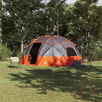 vidaXL Koepeltent met dak Grijs en Oranje 475 x 475 x 235 cm, Verzenden, Nieuw, Tot en met 2