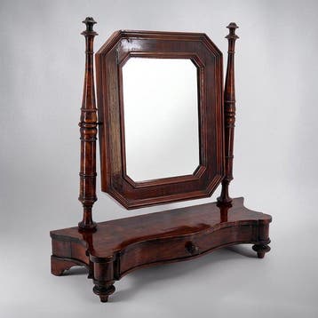 Rara Psiche da Appoggio Biedermeier in Piuma di Pregiato, Antiek en Kunst
