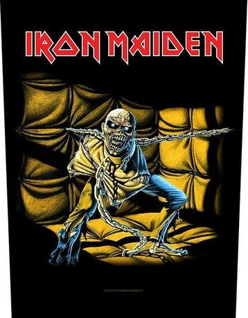 Iron Maiden - Piece of Mind Rugpatch officiële merchandise, Verzamelen, Ophalen of Verzenden, Nieuw, Kleding