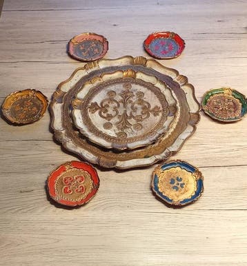 Decoratief dienblad (8) - Italië - Florentijnse Barok-tablet