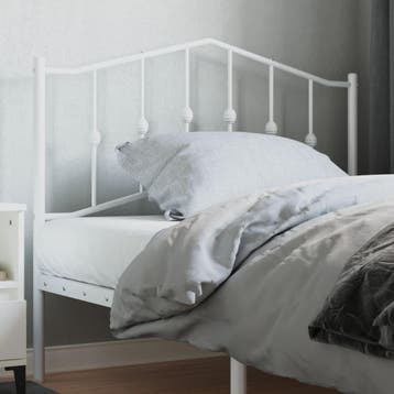 vidaXL Vervangend hoofdbord 107 cm metaal wit, Verzenden, Nieuw, Zwart, Metaal