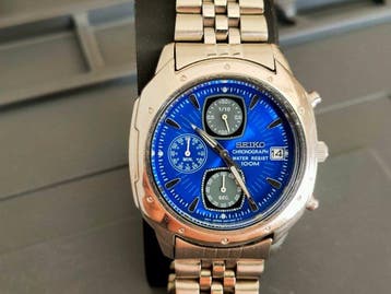 Seiko - Vintage Chronograph Beautiful Blue Dial - Zonder