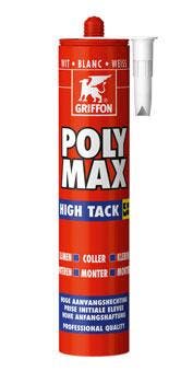 Griffon polymax hightack wit 1 stuk, 425 gr, wit, koker, Verzenden, Nieuw