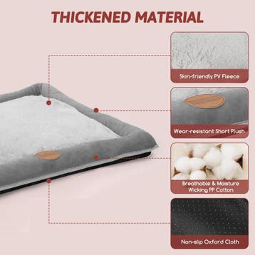 Hondenmand - Hondenkussen - Hondenbed - 75x57 cm - Grijs - N, Verzenden, Zo goed als nieuw