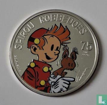 België 5 euro 2013 (PROOF - folder - gekleurd) 75th anni.., Verzenden, Losse munt, Goud
