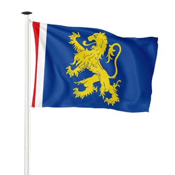 Vlag gemeente Leeuwarden 100x150cm (voor gevelstok), Nieuw