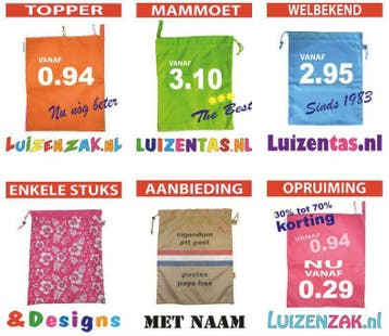 al 35 jaar de specialist in luizenzakken luizentas luizenzak, Overige kleuren, 50 cm of meer, Nieuw, Ophalen of Verzenden