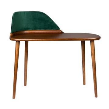 *WOONWINKEL* Dutchbone Finn Vintage Bureau Met Groen Fluweel, Verzenden, Nieuw