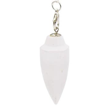 Pendel seleniet druppelvormig met chakra ketting, Verzenden, Nieuw, Wit, Natuurlijk materiaal