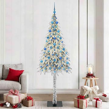 vidaXL Kerstboom met 300 LED met standaard Wit 210 cm PE en, Verzenden, Nieuw