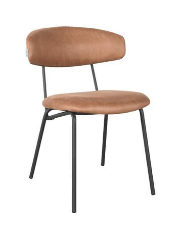 Stoel - Zaggy - Microvezel - Cognac - G-Line, Verzenden, Nieuw in verpakking