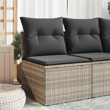 Loungebank Modulair - Grijs | Tweedekansje | OP=OP, Ophalen of Verzenden, Zo goed als nieuw, Wicker