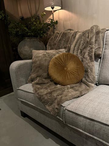 Bont plaid faux fur Cosy blanca grey 130 x 170 cm, Ophalen of Verzenden, Nieuw