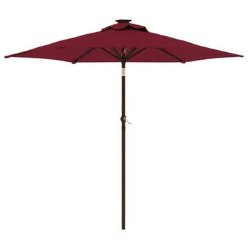 vidaXL Parasol met LEDs en stalen paal 225x225x212 cm, Verzenden, Nieuw, 2 tot 3 meter