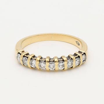 Ring - 18 karaat Geel goud Diamant (Natuurlijk), Sieraden, Tassen en Uiterlijk, Ringen, Nieuw