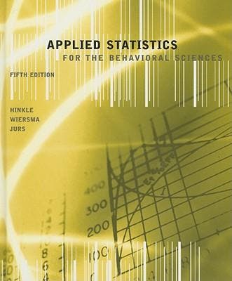 Applied Statistics for the Behavioral Sciences 9780618124053, Boeken, Verzenden, Zo goed als nieuw