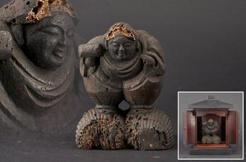 Daikokuten Sculpture with Buddhist Altar Cabinet – God of