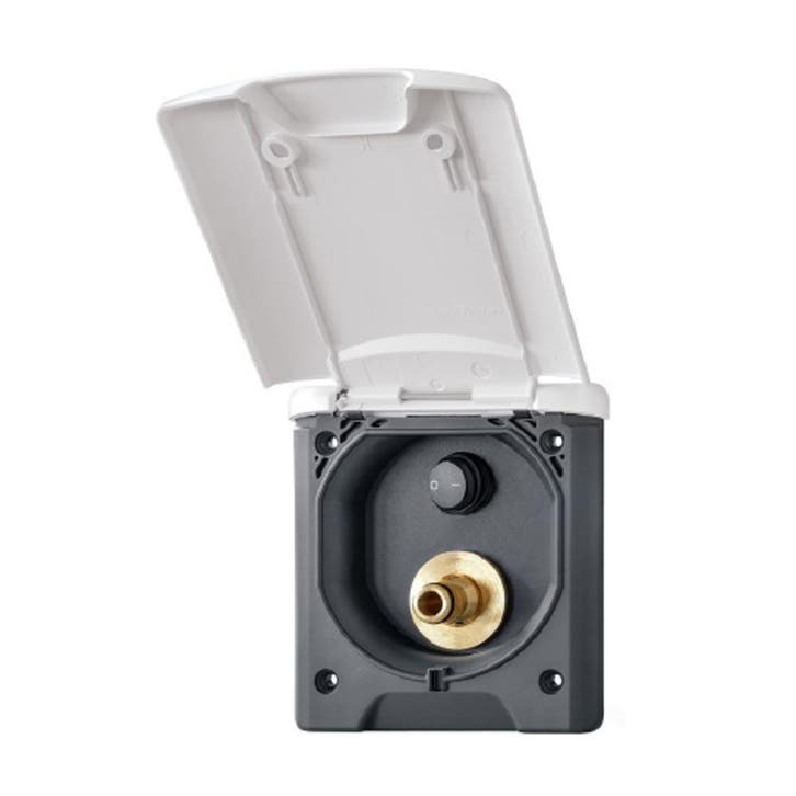 Buitendouche Aansluiting met Schakelaar Wit, Caravans en Kamperen, Camper-accessoires, Nieuw, Ophalen of Verzenden