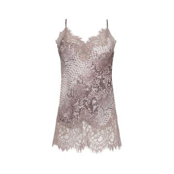 Gold Hawk • zijden top in python roze • XS, Verzenden, Nieuw, Roze, Maat 34 (XS) of kleiner