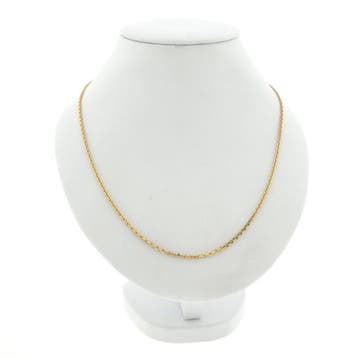 8 karaat ankerschakel ketting; 60,5 cm, Ophalen of Verzenden, Gebruikt, Geel, Goud