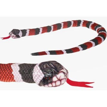 Pluche gestreepte koningsslang knuffel - 150 cm - speelgoed, Verzenden, Nieuw