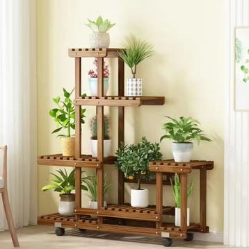Houten Plantenrek 6 Lagen – Voor Binnen &amp; Buiten Gebruik, Verzenden, Nieuw