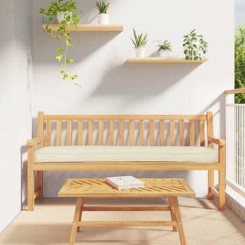 Loungekussen Oxford Creme | Tweedekansje | OP=OP, Tuin en Terras, Ophalen of Verzenden, Zo goed als nieuw