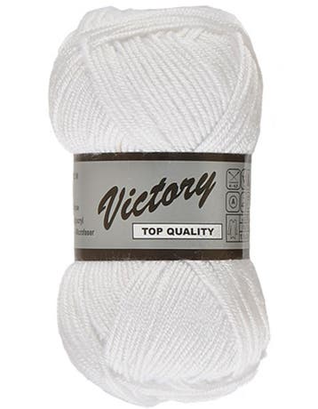 Lammy Yarns Victory - 05 Wit - Zijdeglans Acrylgaren, Ophalen of Verzenden, Nieuw