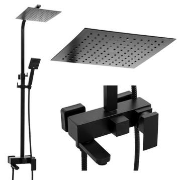 Regendouche Zwart Messing RVS | XXL 25x25cm | OP=OP, Huis en Inrichting, Ophalen of Verzenden, Nieuw, Met douche