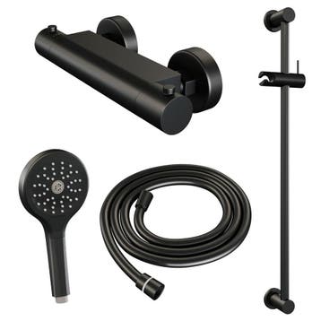 Brauer Black Edition Glijstangset met Thermostaatkraan -, Ophalen of Verzenden, Nieuw
